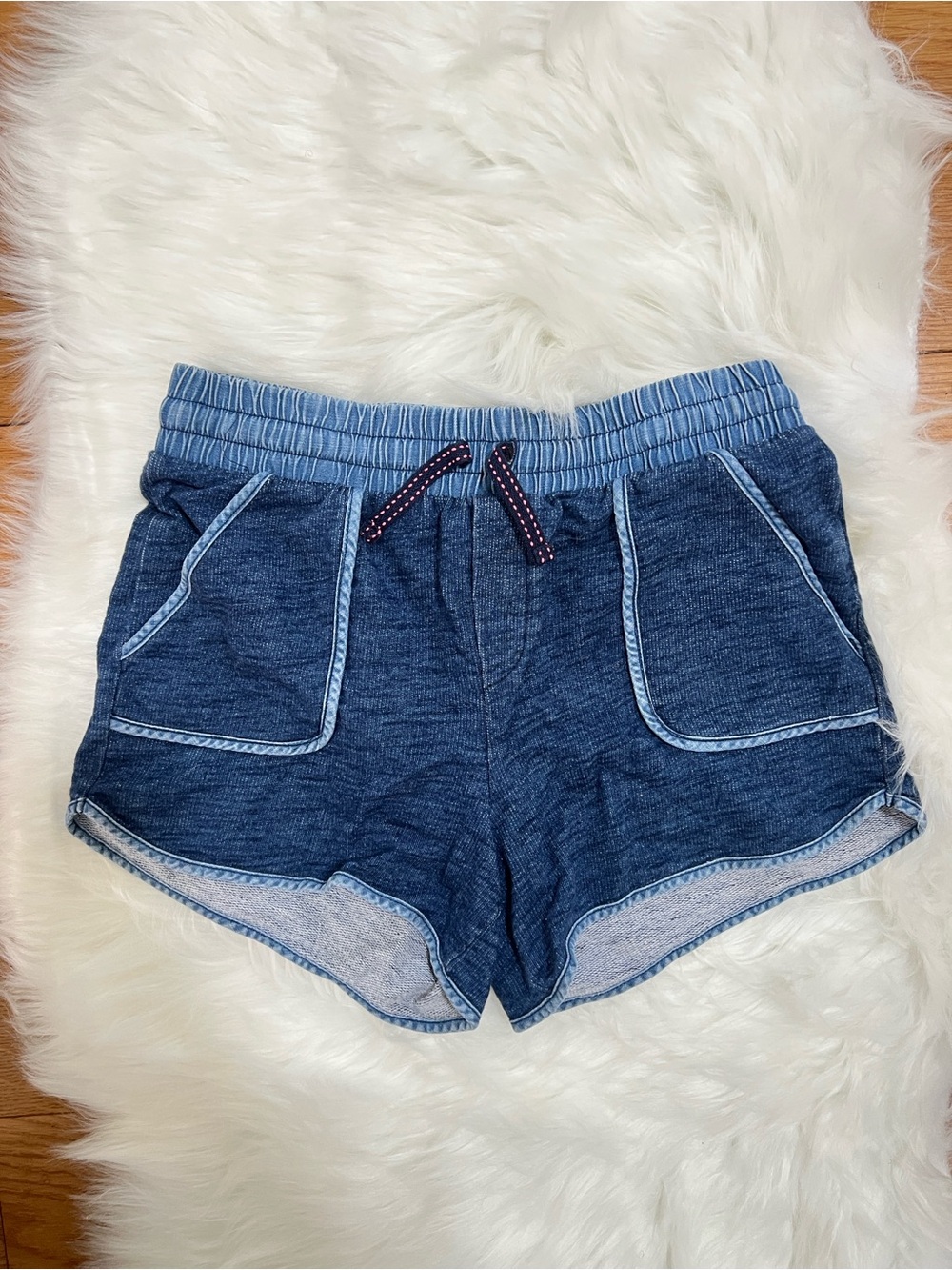 Cherokee Blue Elastic-Waist Denim-Style Shorts